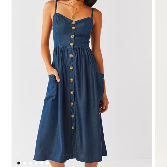 Suzy Shier Dresses & Skirts - Vintage Denim Style Button-Down Women's Dress